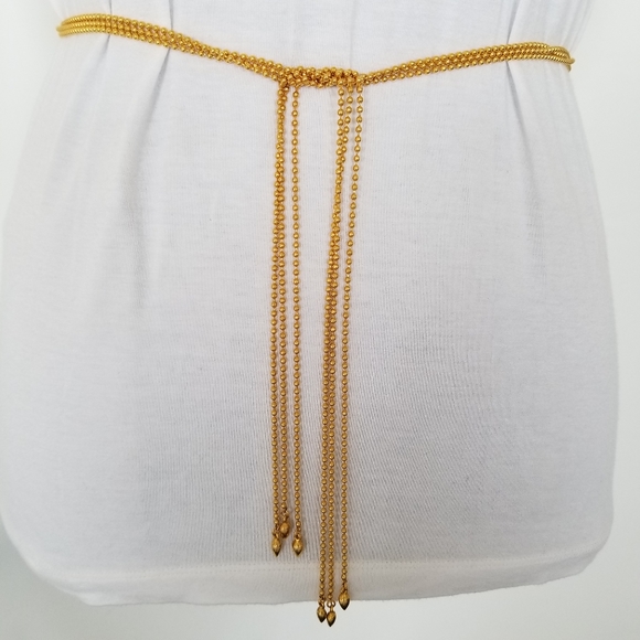 ✅1015 NWOT RARE Gold Tone Metal Beads  45" Necklace - Picture 4 of 15